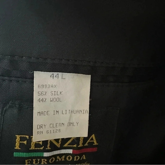 Fenzia S&K Men's Grey Silk/Wool Blend Sports Blazer Jacket Size 44L GUC - Picture 7 of 12